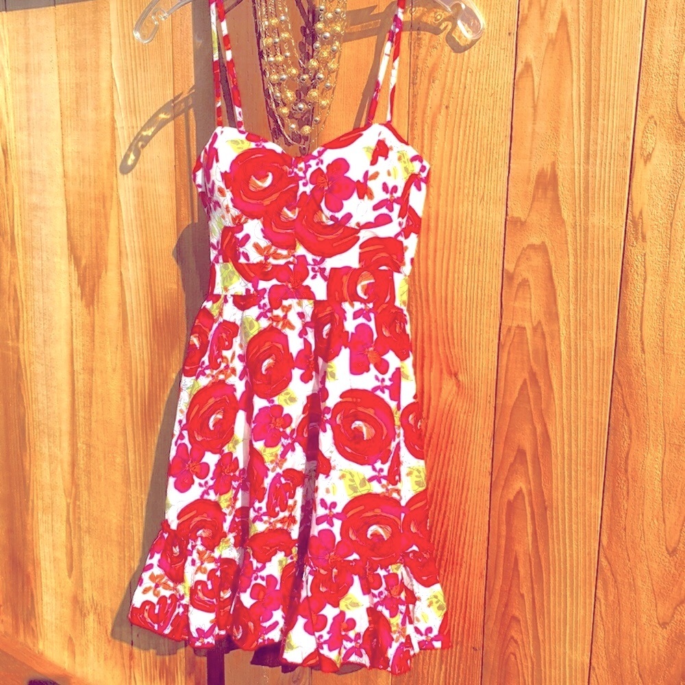 floral pink dress